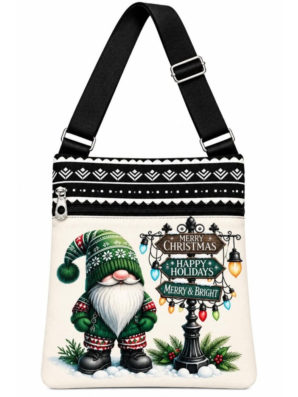 Christmas Gnome Crossbody Bag